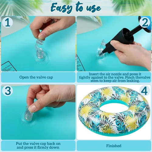 Miniatura 6 de Flotadores inflables de piscina de 47 pulgadas, tubos de piscina jumbo, anillos de piscina para adultos, verano, playa, despedida de soltera, boda