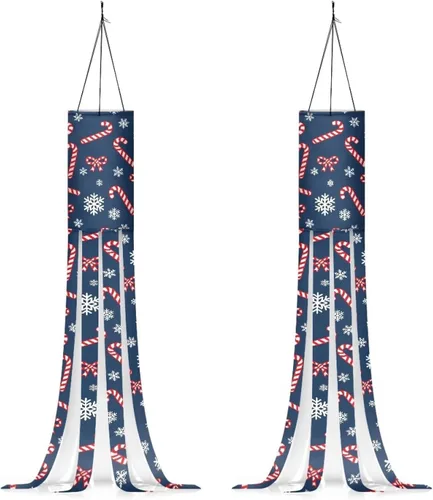 Miniatura 30 de Mummy Windsock - Calcetines de viento suaves e impermeables con bandera de Halloween, 2 piezas, lavables a máquina, secado rápido, bandera colgante