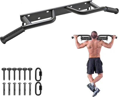Miniatura 15 de SELEWARE Heavy Duty Welded Pull Up Bar, Versatile Doorway Wall Mount, Joist Mounted, and Ceiling Mounted Chin Up Bars, Thick Metal Sturdy A1: Barra