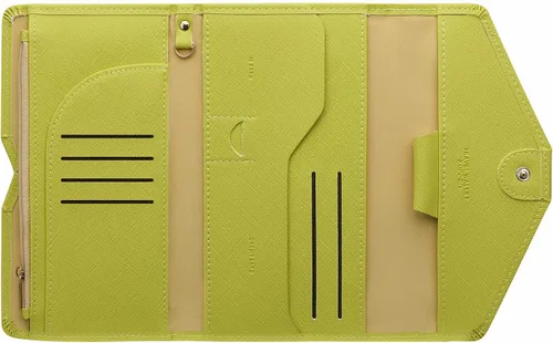 Miniatura 130 de Zoppen - Billetera de viaje con bloqueo RFID multiusos (Ver.4) Portatarjetas de pasaporte y vacunas, organizador de documentos de tres pliegues