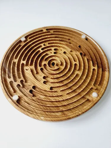 Miniatura 4 de Wooden Labyrinth Game double-sided Maze with three Steel Marble, Gift for Kids for Adults, Maze Brain Table Activity