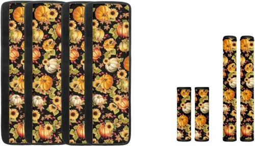 Miniatura 16 de DISNIMO Fundas para manija de puerta de refrigerador con calabaza otoñal, 8 piezas Kithchen para nevera, microondas, horno, lavavajillas, protector