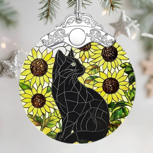 Miniatura 8 de Adorno de vitral, adorno de Navidad, adornos colgantes para decoración del hogar y adornos del árbol de Navidad, exquisita decoración navideña