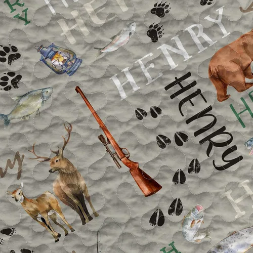 Miniatura 2 de ENCYCOM Edredón personalizado de oso bosque, edredón de animales del bosque, mejor juego de edredón decorativo único para cama colgante en la pared