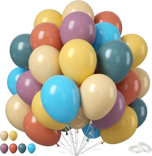 Miniatura 9 de Globo Rojo Blanco Azul, 50 unidades de 12 pulgadas, globos de látex azul marino, rojo rubí oscuro, confeti dorado metálico para baby shower