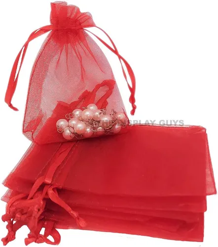 Miniatura 8 de TheDisplayGuys - Paquete de 48 bolsas de regalo de organza transparente negra de 2 x 2-3/4 pulgadas con cordón, bolsas de regalo para joyas, bolsas