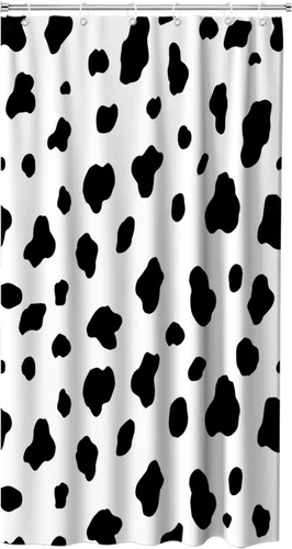 Miniatura 45 de Juego de cortinas de ducha de tela rústica con ojales y ganchos, 36 pulgadas de ancho x 72 pulgadas de alto, color blanco marfil