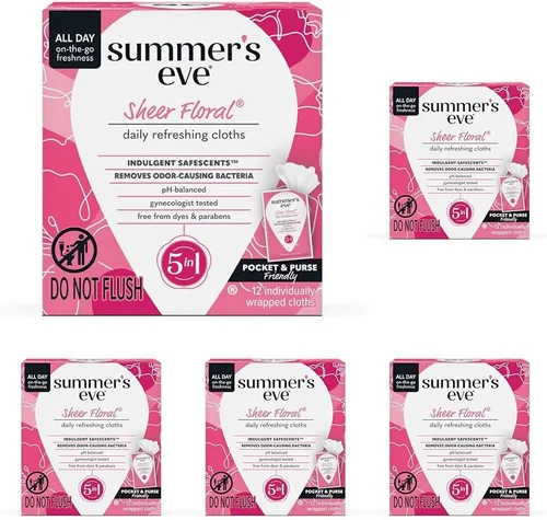 Miniatura 12 de Summer's Eve Blissful Escape - Toallitas femeninas, fórmula suave con pH equilibrado que ayuda a controlar el olor vaginal, toallitas envueltas
