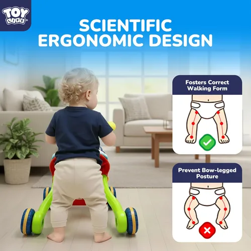 Miniatura 4 de TOY Life 3 en 1 Andador de bebé con centro de actividades, andador de sentarse a pararse para bebés de 6 a 12 meses, juguetes de caminar para bebés