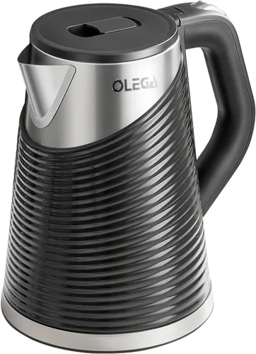 OLEGA Hervidor Eléctrico – Hervidor de té eléctrico de 1500W, hervidor eléctrico con interior de acero inoxidable de 1.8L para agua hirviendo,