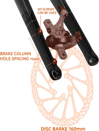 Miniatura 6 de BUCKLOS Gravel 700C Fibra de Carbono Bicicleta de Carretera Tenedor Rígido, QR 0.354 in/3.937 * 0.472 in Eje Pasante, 1-1/8 Tubo cónico sin rosca