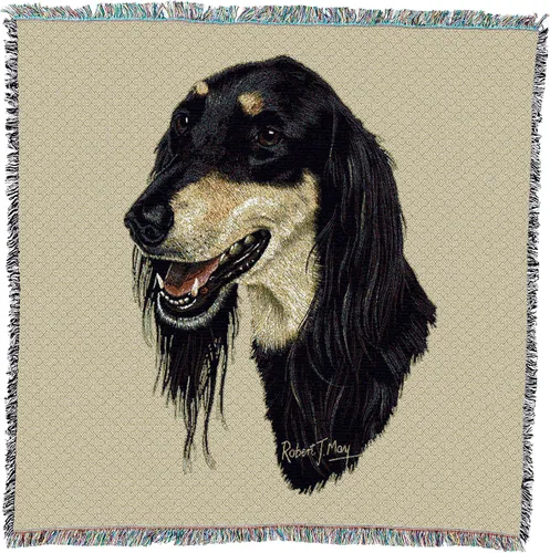 Miniatura 25 de Pure Country Weavers Robert May - Manta cuadrada para regazo de sabuesos afganos, regalo para los amantes de los perros, manta de tapiz tejida