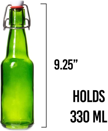 Miniatura 2 de Cocktailor Botellas de cerveza Grolsch de vidrio (paquete de 12, 16.9 onzas/16.9 fl oz) con cierre hermético con tapa abatible/tapones abatibles