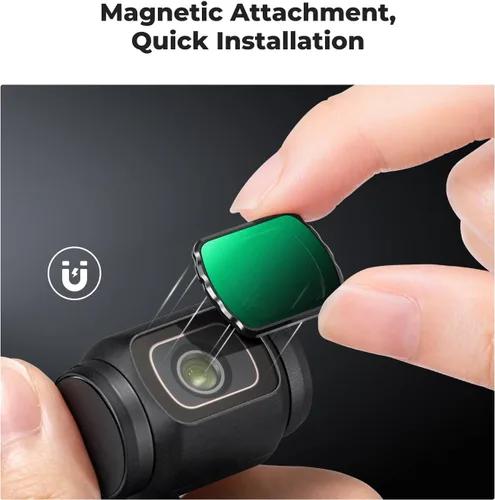 Miniatura 7 de K&F Concept Filtro de difusión magnético negro 1/2 para DJI Osmo Pocket 3, filtros de efecto cinematográfico Creative Mist para video/vlog/retrato
