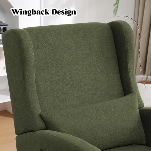Miniatura 9 de HCHAIRH Rocking Chair Nursery, Nursery Rocking Chairs with Foot Rest, Comfy Glider Rocker Nursing Chair with Back Pillow for Nursing, Living Room