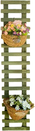 Miniatura 20 de Soporte de madera para flores, para colgar en la pared, para plantas, escalada, para interior, salón, balcón, tres tamaños Azul