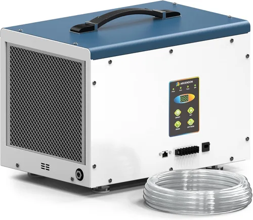 ARGENDON Commercial Dehumidifiers with Pump and Drain Hose for Crawlspace, Basement, 120 PPD Crawl Space Dehumidifier for Large Spaces, Job Site,