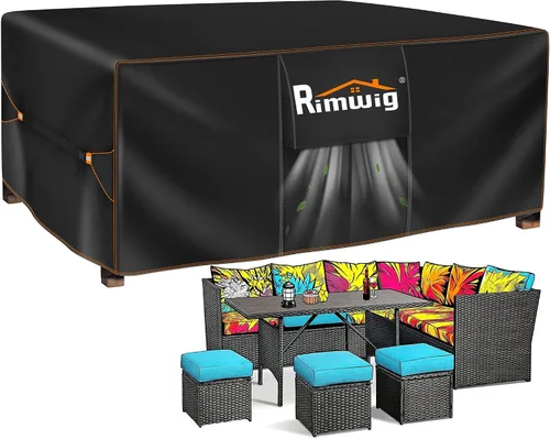 Miniatura 11 de Fundas extragrandes impermeables para juego de muebles de patio, liquidación de fundas para muebles de exterior, fundas para juego de sofá