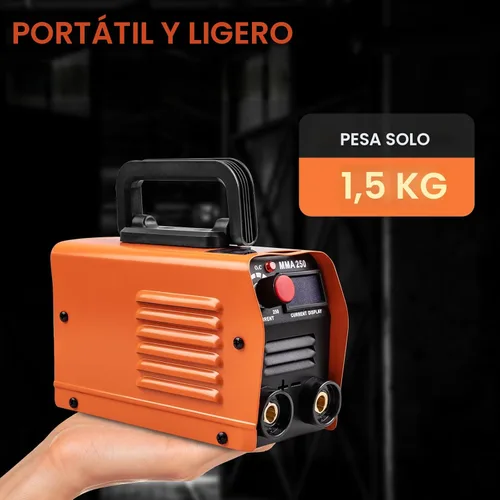 Miniatura 3 de Siasky Mini máquina de soldar, máquina de soldadura mejorada de 110 V, soldador portátil MMA-250A, soldador inversor IGBT con arranque en caliente