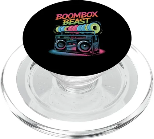 Miniatura 7 de Boombox Beast Retro 80s Hip Hop Old School PopSockets Adhesive PopGrip