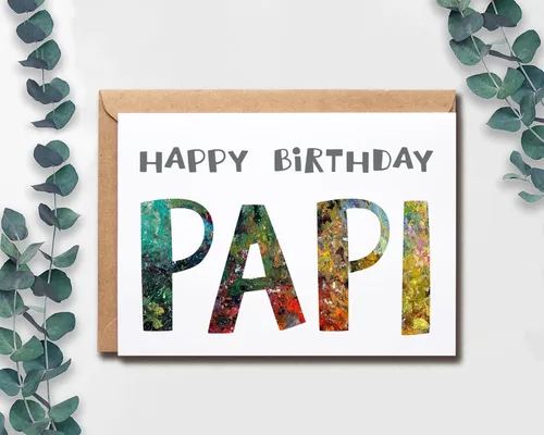 Miniatura 3 de EruditeGifts Feliz cumpleaños Papi - Tarjeta de cumpleaños Papi - Tarjeta Papi - Tarjeta para Papi Modern - Tarjeta de cumpleaños Papi - Tarjeta