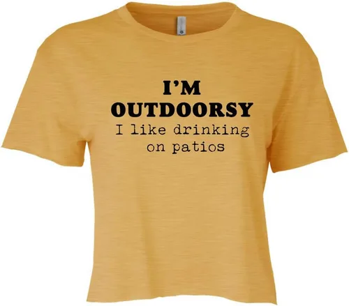 Women's Screen Printed Crop Tee, Shirts With Sayings