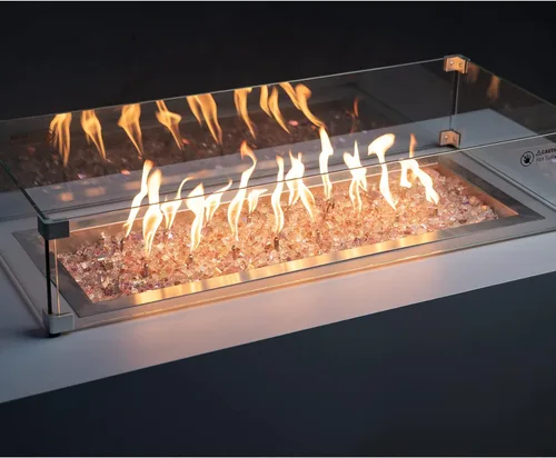 Miniatura 23 de Stanbroil - Vidrio de fuego de 10 libras – Cristal de fuego templado reflectante de 1/2 pulgada para chimenea de hoguera, azul Pacífico reflectante