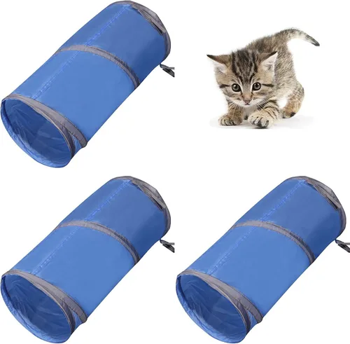 Miniatura 20 de iCAGY Túnel interactivo para gatos de interior, juguetes de túnel de conejo, juguetes para mascotas, túneles de juego para gatos, gatitos, conejos