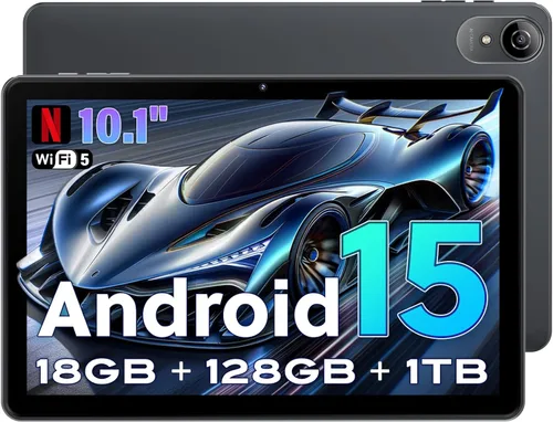Tablet de 10 pulgadas, tableta Android 15 con Octa-core Cortex, 18 GB de RAM 128 GB ROM/1 TB TF, Widevine L1, pantalla táctil de tableta para