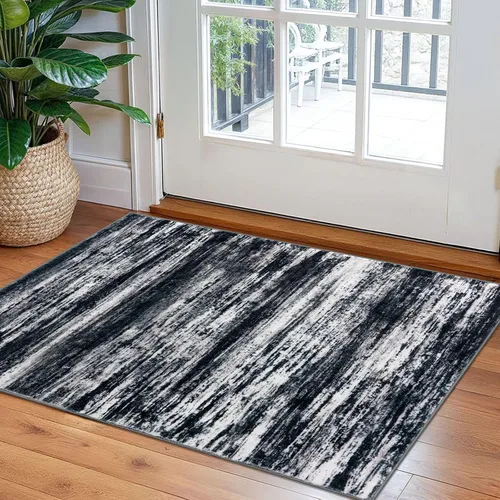 Miniatura 66 de KOZYFLY – Alfombra de pasillo moderna y lavable de diseño abstracto verde, 2 x 5 pies, antideslizante, suave y de pelo corto, ideal para cocina