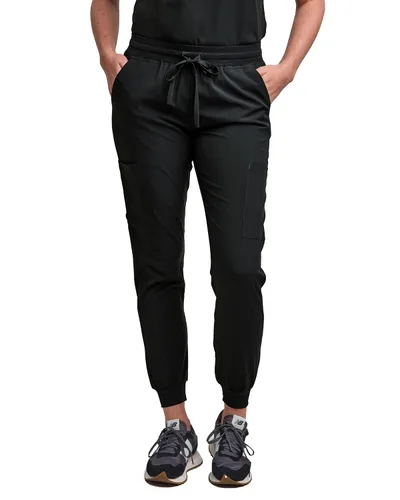 Miniatura 4 de Green Town Conjunto de ropa quirúrgica para mujer, pantalón deportivo y parte superior con cuello en V, 5 bolsillos, cintura de yoga, uniforme