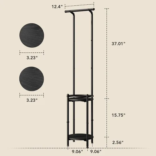 Miniatura 3 de Homsorout Soporte para plantas para interiores y exteriores, soporte de metal resistente de 2 niveles para plantas colgantes de hierro que ahorra