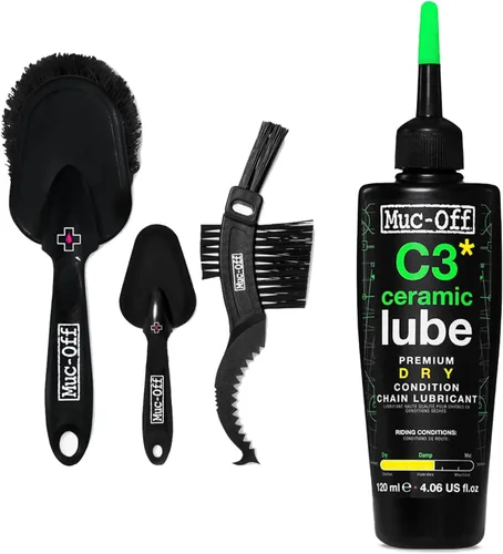 Miniatura 9 de Muc-Off C3 lubricante de cadena de cerámica en seco, 120 mililitros - Lubricante de cadena de bicicleta premium con tinte trazador UV - Formulado