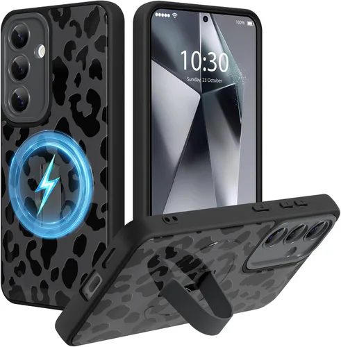 Miniatura 80 de Funda magnética compatible con Samsung Galaxy S25 Ultra para mujeres y hombres, estética flor de durazno, correa de muñeca ajustable incorporada