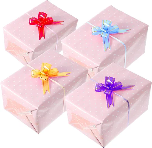Miniatura 4 de HESTYA 50 bolsas de celofán de fondo plano transparente con 60 lazos de mariposa para cumpleaños, bodas, fiestas