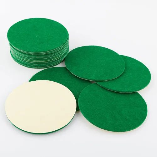 Miniatura 6 de BQSPT - Almohadillas de fieltro de mazo de hockey de aire de 3.701 in, almohadillas de repuesto para empujadores de hockey de aire, adhesivo