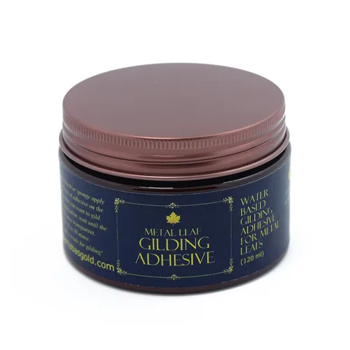 Miniatura 12 de Barnabas - Kit de dorado – 100 hojas de imitación de hoja de oro y hoja de plata, adhesivo dorado de 2.0 fl oz, sellador brillante 2.0 fl oz, 2