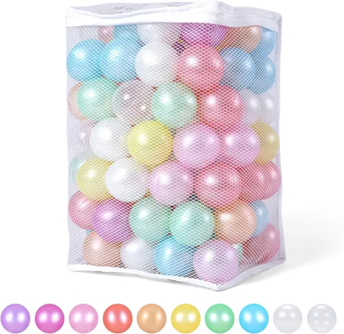 Miniatura 7 de STARBOLO Pelotas de Piscina de Pelotas para Niños Pequeños Paquete de 100 200 500 - Sin BPA y Ftalatos No Tóxicas A Prueba de Aplastamiento Pelotas
