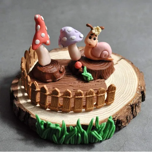 Miniatura 7 de Juego de 2 moldes de silicona para fondant de hierba verde y jardín, molde de pasta de goma de chocolate, herramienta de decoración de bordes