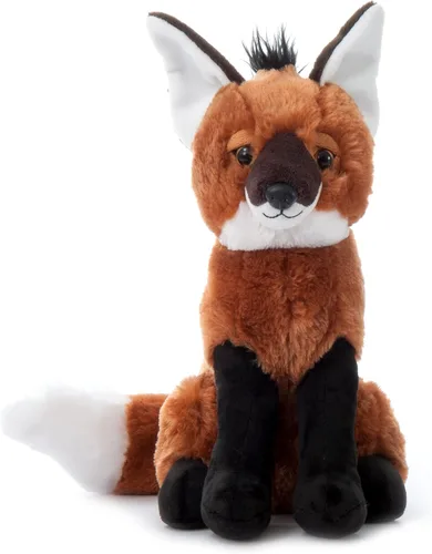 The Petting Zoo Peluche de lobo de melena, regalos para niños, animales salvajes del zoológico Onez, juguete de peluche de lobo de melena de 12
