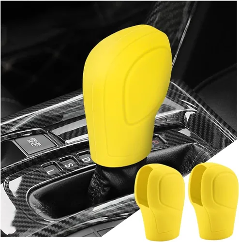 Miniatura 7 de zipelo Paquete de 2 fundas antideslizantes para pomos de palanca de cambios de automóvil, funda de silicona cómoda para palanca de cambios de freno