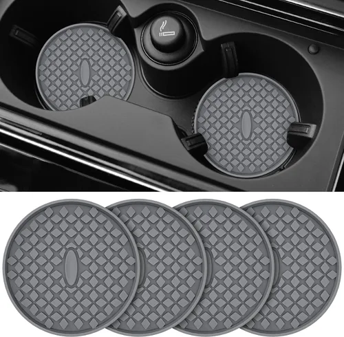 Miniatura 11 de ME.FAN Posavasos para Coche [Paquete de 4] Posavasos de Silicona para Coche/Tapetes para Tazas, Accesorios para Interior de Coche Antideslizantes