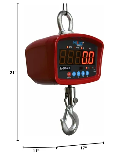 Miniatura 5 de Liberty LS-924 - Báscula mediana para grúa de uso general con pantalla LED, báscula digital para colgar en almacén 3000 libras x 0.5 libras