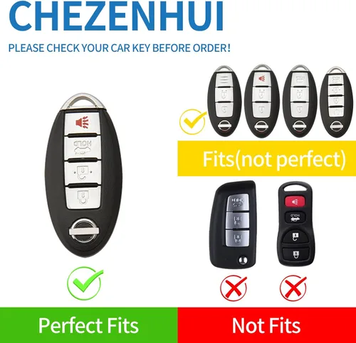 Miniatura 2 de Funda para llavero de 4 botones para Nissan, Azul 4 botones