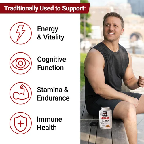 Miniatura 2 de Force Factor Supreme Shilajit, shilajit del Himalaya prémium para hombres y mujeres, promueve la energía, la resistencia, la salud inmunológica