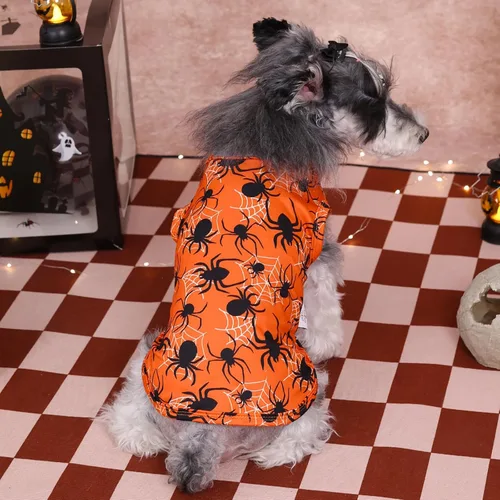 Miniatura 5 de CuteBone Camisas de Halloween para perros, paquete de 2, ropa suave para mascotas, chaleco de verano transpirable para cachorros pequeños y ropa