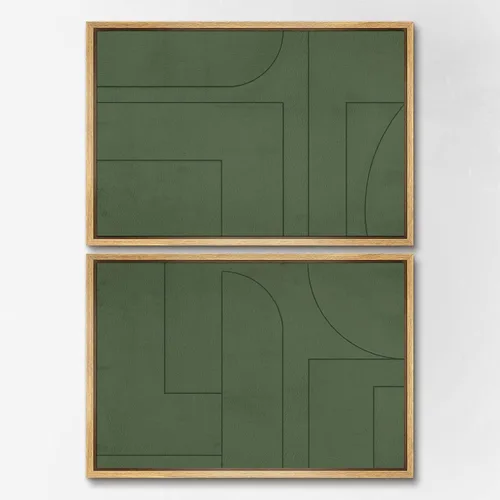 Miniatura 79 de SIGNWIN Lienzo enmarcado para pared, juego de arte sereno de paisaje de pantanos, ilustración rústica, arte moderno, minimalismo, decorativo