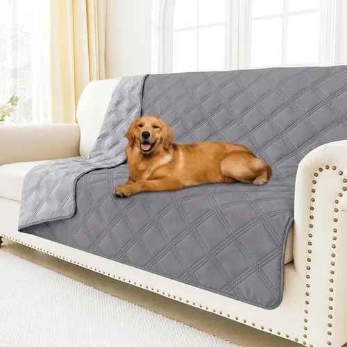 Miniatura 123 de Smiry Funda Impermeable para Cama de Perro, Manta Suave Reversible para Mascotas, Lavable a Prueba de Fugas para Gatos y Perros, Funda para Sofá