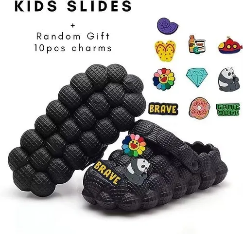 Miniatura 2 de LEPHYON Sandalias de burbujas para niños Zapatos de pelota de golf Zuecos Gargen para niñas Pantuflas divertidas para niños, cómodas