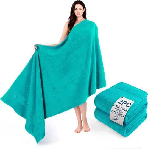 Miniatura 145 de Cotton Paradise 4 piezas de toallas turcas para baño, juego de toallas extra grandes suaves y afelpadas para baño, color beige